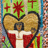 hand beaded sequinned divine feminine drapeau