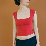 tomato red cotton thick 80s headband