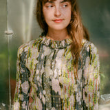 HUXLEY SMOCK PLEATED DRESS IN BRUNO