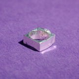 JARA RING IN SILVER/WHITE TOPAZ