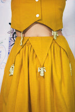 Load image into Gallery viewer, JESTER SKIRT IN FOOL’S GOLD - 100% SILK