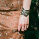 TWIN CUFF IN WHITE BRONZE