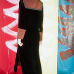 JO DRESS IN COCOA - 100% SILK