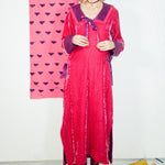 JO DRESS IN GARNET - 100% SILK