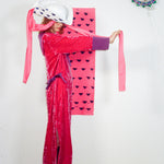 JO DRESS IN GARNET - 100% SILK