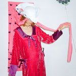 JO DRESS IN GARNET - 100% SILK