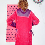 JO DRESS IN GARNET - 100% SILK