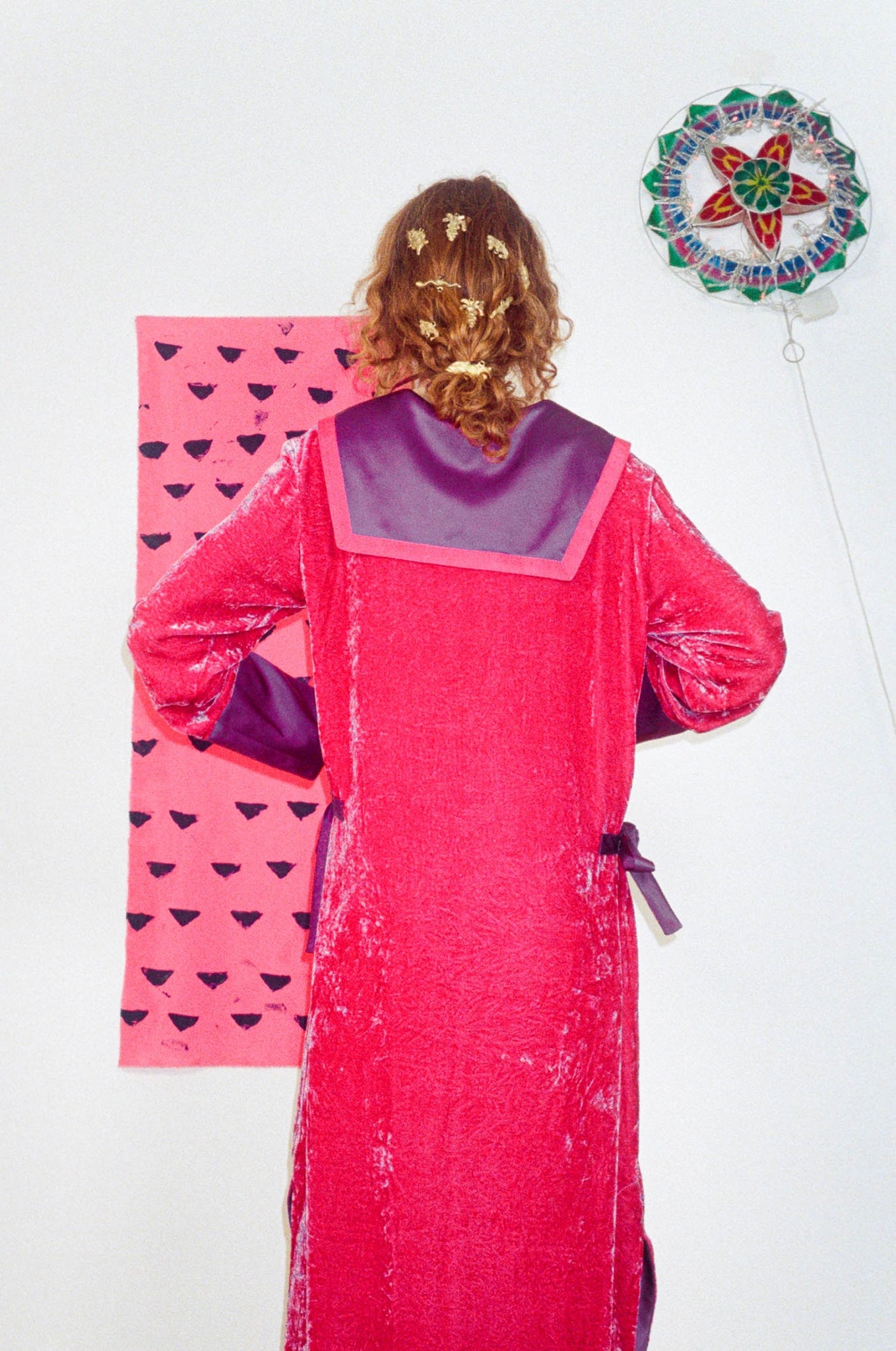 JO DRESS IN GARNET - 100% SILK