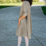 grey viscose elastane fitted drape mini dress