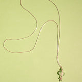 LAZO NECKLACE IN CLEAR/GRENAT