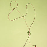 LAZO NECKLACE IN CLEAR/GRENAT