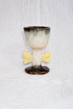Load image into Gallery viewer, handmade ceramic stemware in black/white with wings