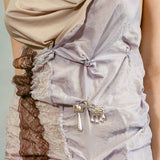 RUCHED DRESS IN VIOLET
