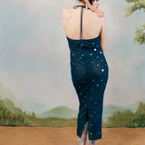 LILIAN MIDI DRESS IN NAVY