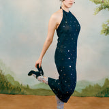LILIAN MIDI DRESS IN NAVY