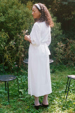 Load image into Gallery viewer, white cotton nightgown wrap dress