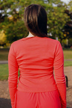 Load image into Gallery viewer, tomato red form fitted cotton long sleeve