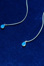 Load image into Gallery viewer, grey nylon cord glass bead versatile tie necklace