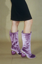 Load image into Gallery viewer, LOVE BOOT IN VIOLET VELVET