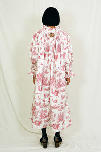 folklore jouy de toile cotton billowed maxi dress