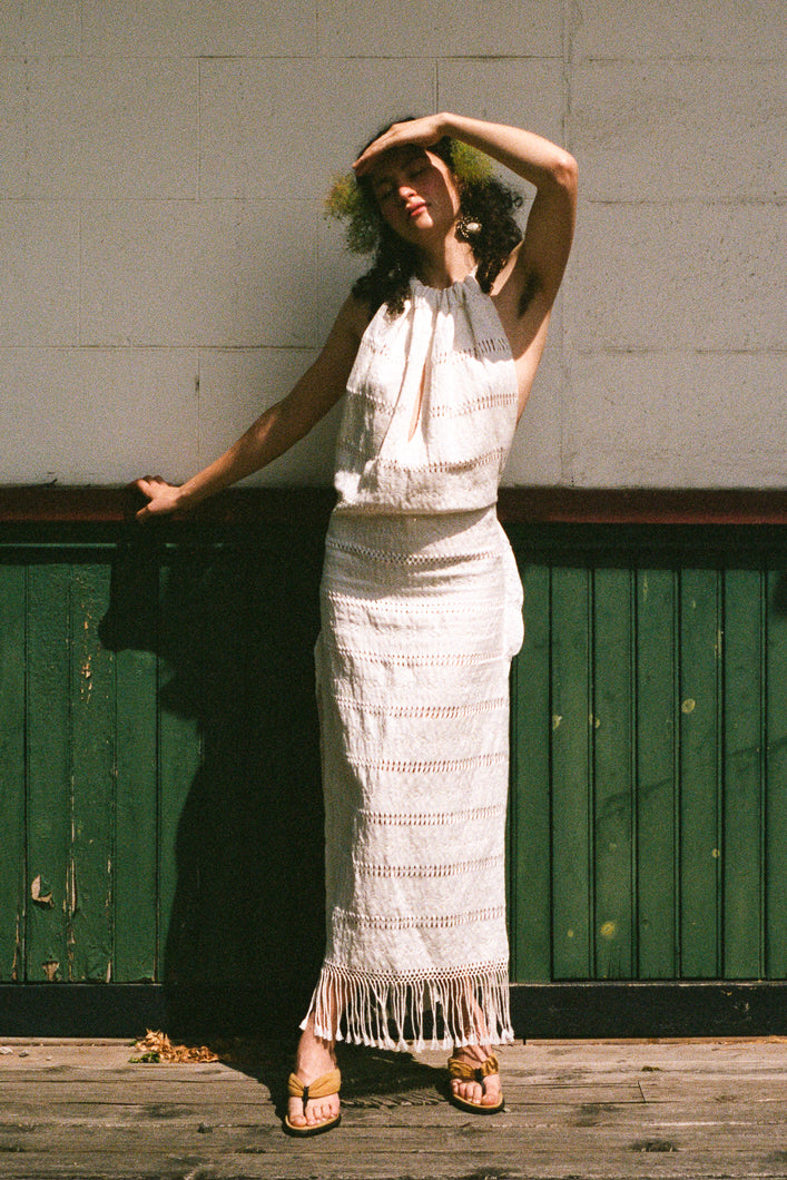 MASKA LONG DRESS IN IVORY