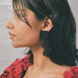MILKA SHORT EARRINGS IN BLACK