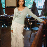 MOLLY EXTRA SOFT KNITTED TOP IN BLUE