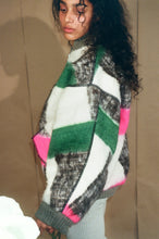 Load image into Gallery viewer, MOMOSTENANGO PINK NOISE STRIPE BOMBER JACKET IN PINK NOISE STRIPE - Luna Del Pinal