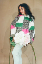 Load image into Gallery viewer, MOMOSTENANGO PINK NOISE STRIPE BOMBER JACKET IN PINK NOISE STRIPE - Luna Del Pinal