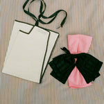 cotton poly dinner host black napkin bow holder