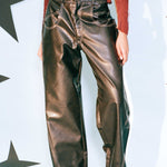 high waisted natural rubber black cargo pants
