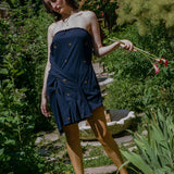 STAR T-SHIRT TUBE DRESS IN NAVY