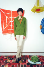Load image into Gallery viewer, alien green ribbed fitted twink workwear and cozy wear blazer