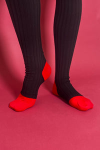 Cozy ribbed knit leg warmers in black for the cutie girls and layering queens