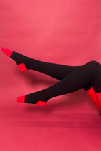 Load image into Gallery viewer, Ballerina core cozy ribbed knit leg warmers in black for cutie girls and layering queens