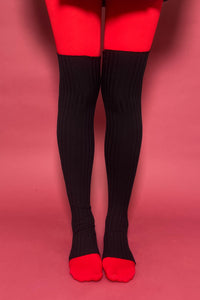 Ballerina core cozy ribbed knit leg warmers in black for cutie girls and layering queens
