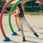 cotton lycra ribbed stretch straight leg lounge pant