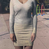 cotton lycra fitted ribbed forest mini dress