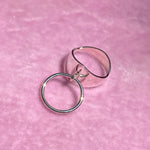 sterling silver kinetic ring with harness loop