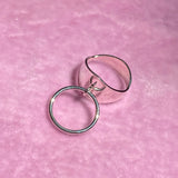 sterling silver kinetic ring with harness loop