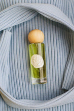 Load image into Gallery viewer, wax stamped vintage glass bottled green perfume