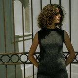 OPEN BACK DRESS IN BLACK