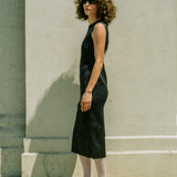 OPEN BACK DRESS IN BLACK