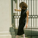 OPEN BACK DRESS IN BLACK