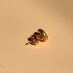 18k gold plated brass spiral shell stud earring