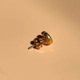 18k gold plated brass spiral shell stud earring