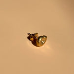 18k gold plated brass spiral shell stud earring