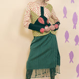 cotton long sleeve classic cut tie dye top