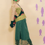 cotton long sleeve classic cut tie dye top