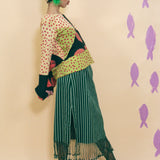 cotton long sleeve classic cut tie dye top